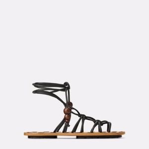 BRAND LIMITED EDITION ZARA NATURAL TIE SANDALS